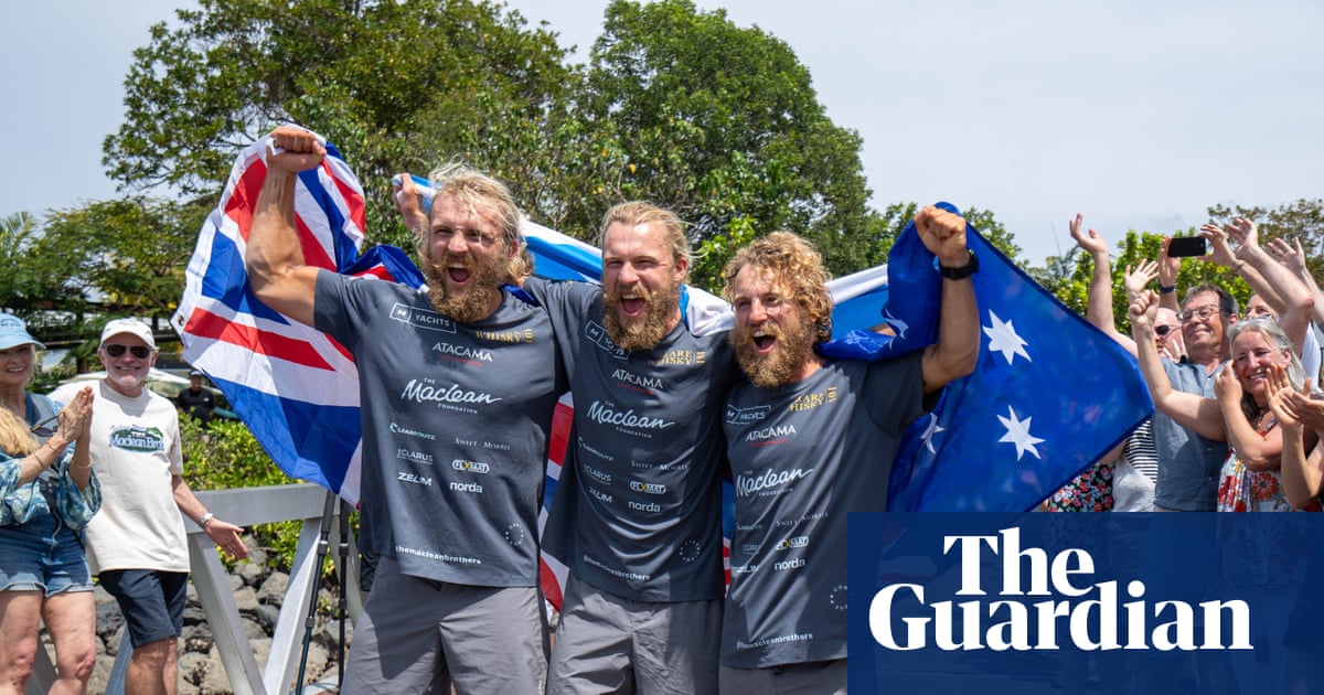 ‘Do you have pizza and beer?’ Scottish brothers complete 140-day nonstop row across Pacific | Rowing
