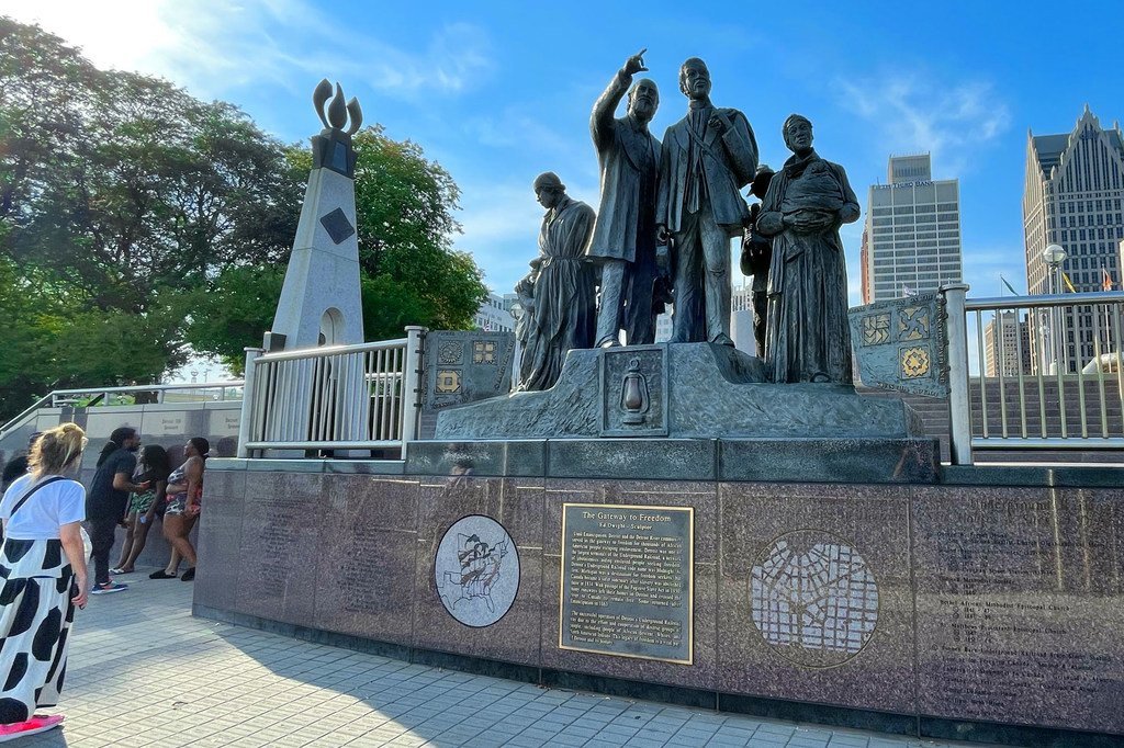 The Gateway to Freedom: International Memorial to the Underground Railroad in Detroit, Michigan, dedicated in 2001. 