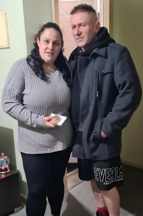 Athena Georgopoulos and her partner, Andrew Gunn. The couple were expecting a baby.