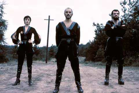 Alamy Terence Stamp, flanked by his henchmen, as the evil General Zod in Superman