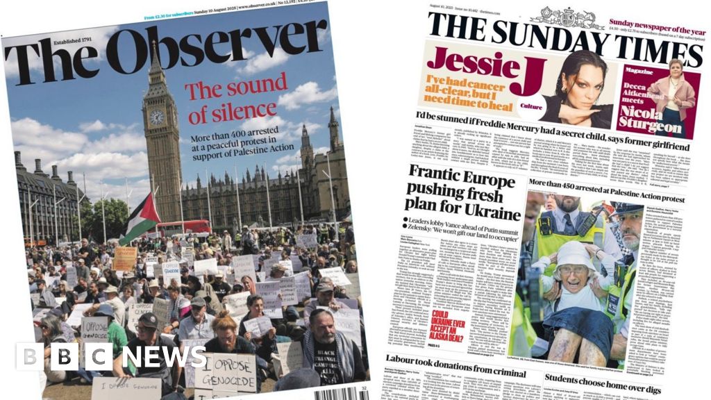Newspaper headlines: 'Sound of silence' and 'Frantic Europe pushes new Ukraine plan' - BBC