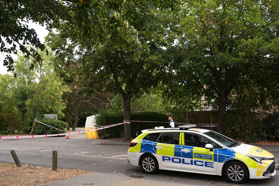 A police tent at the scene in Chadwell Heath Lane (Aaron Chown/PA)