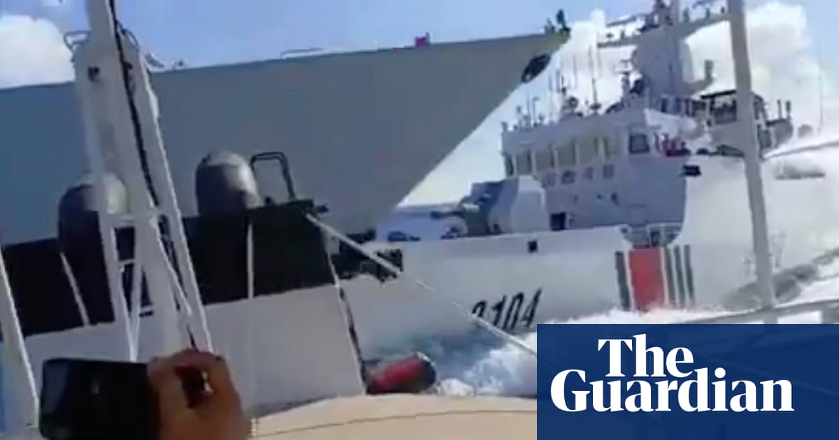 Chinese warship crashes into own coast guard vessel while chasing Philippines boat in South China Sea | South China Sea