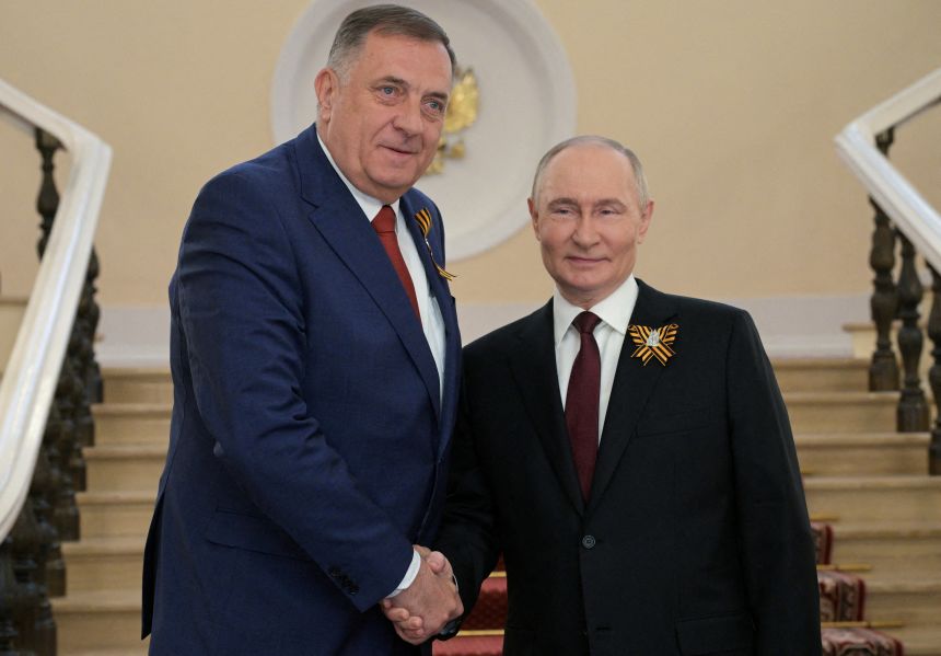 Dodik often meets with Russian President Vladimir Putin in Moscow.