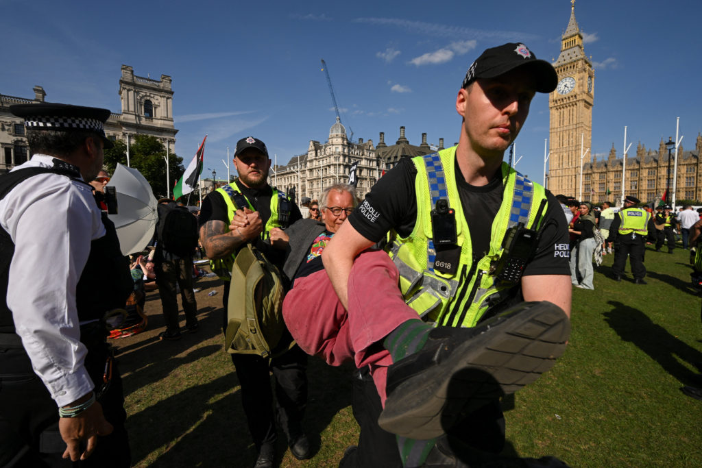 Rally challenging the British government's proscription of "Palestine Action", in London