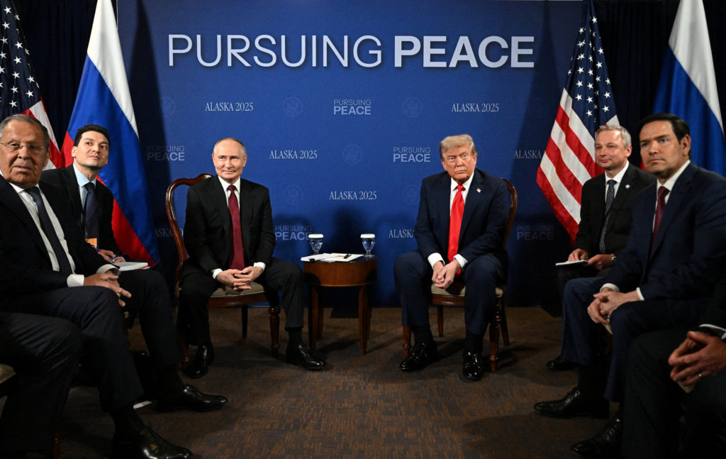 U.S. President Trump meets with Russian President Putin in Alaska