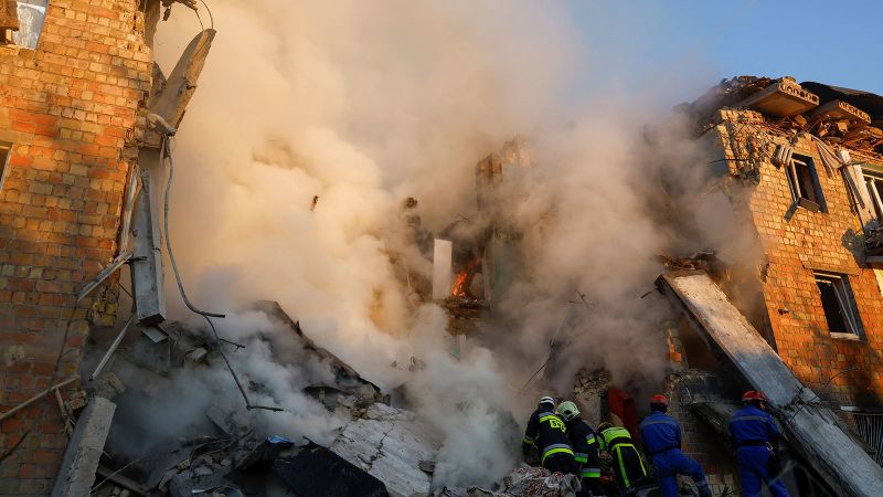 Rescuers race to reach victims after Russian strikes pound Kyiv, killing at least 15, including four children