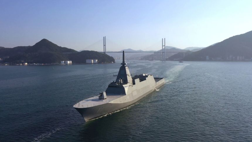 A rendering of the Mogami-class frigate Australia plans on purchasing from Japan.