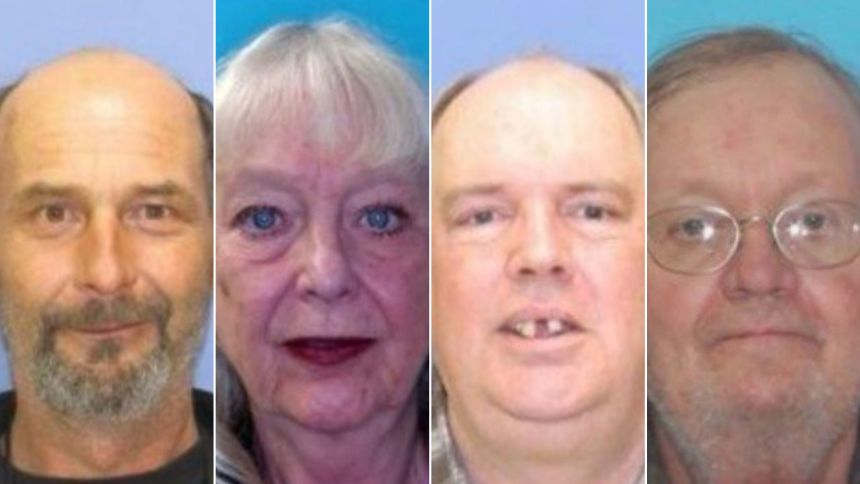 Daniel Edwin Baillie, Nancy Lauretta Kelley, David Allen Leach and Tony Wayne Palm (left to right) were killed at The Owl Bar in Anaconda. The suspect is an Army veteran who lived next door.
