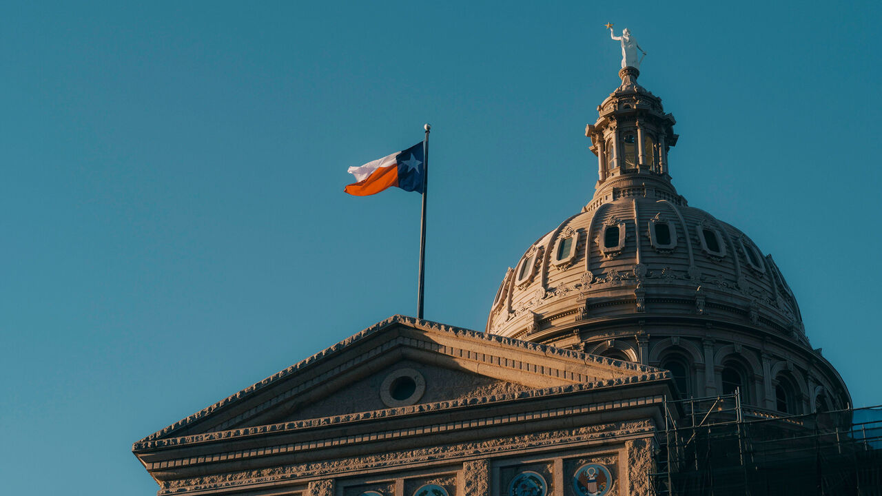 The Texas State Capitol building in Austin.