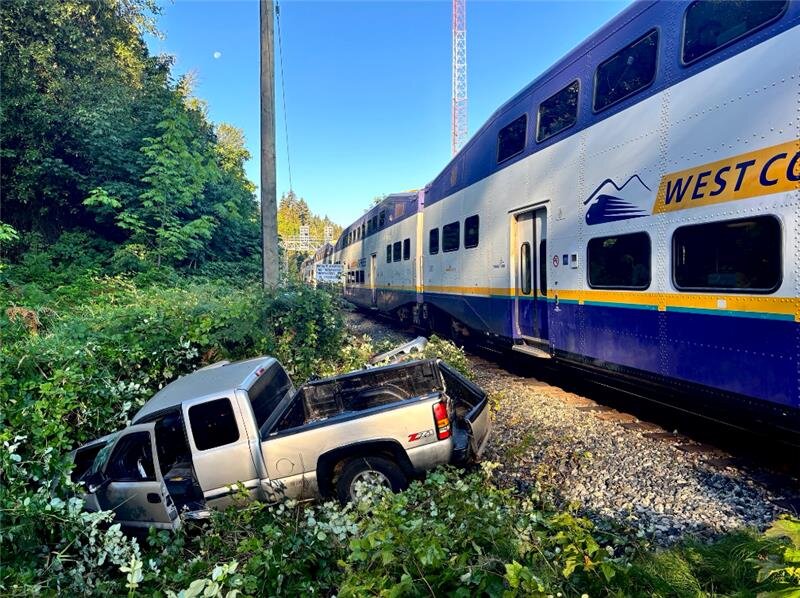 West Coast Express train and vehicle crash in Port Moody