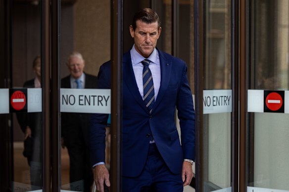 Ben Roberts-Smith outside the Federal Court.