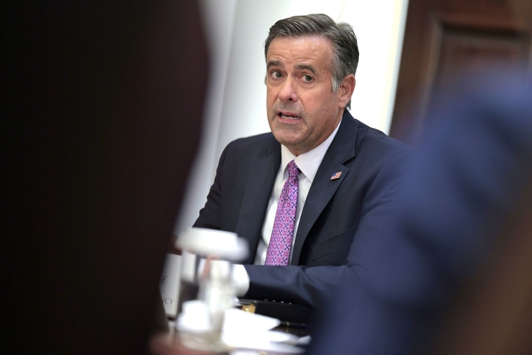 CIA Director John Ratcliffe speaks at a Cabinet meeting at the White House on Aug. 26, 2025.