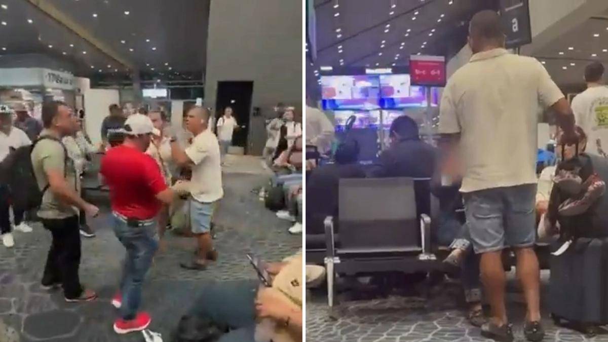 ‘Get up or I’ll get you up’: Man slaps woman in violent airport outburst, Colombia