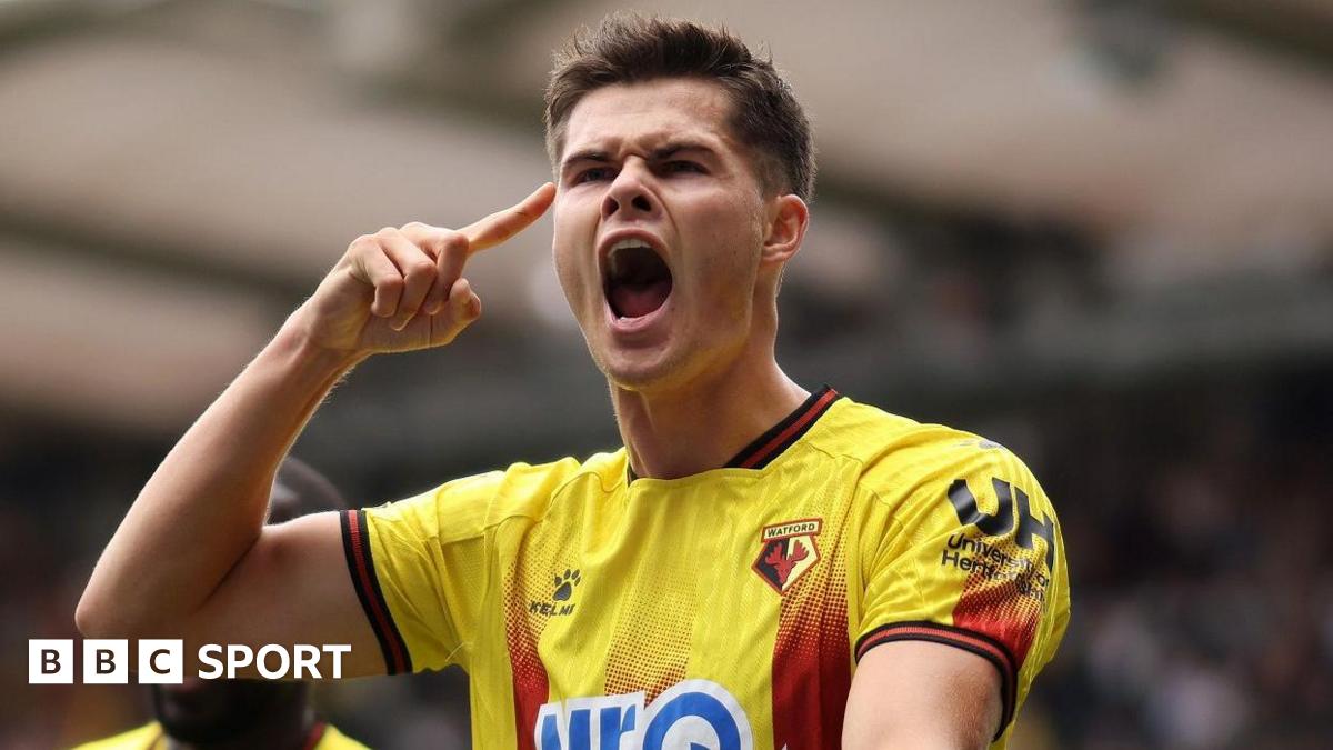 Luca Kjerrumgaard is on loan at Watford from Udinese