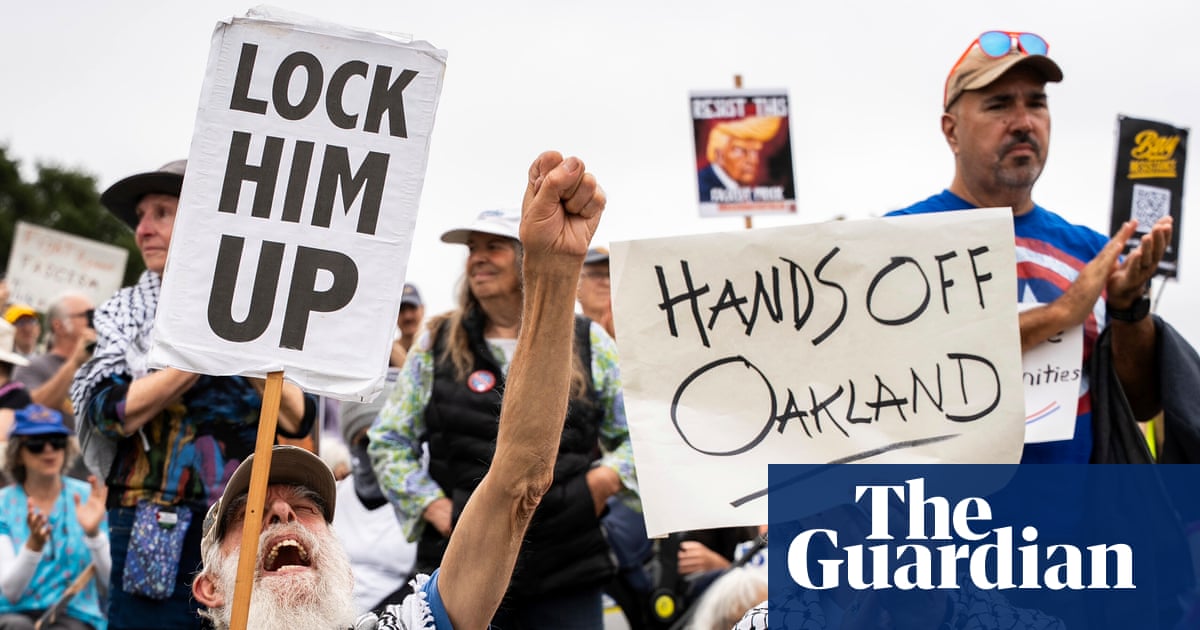 Thousands join US ‘Fight the Trump Takeover’ protests against Republican redistricting plans | US news