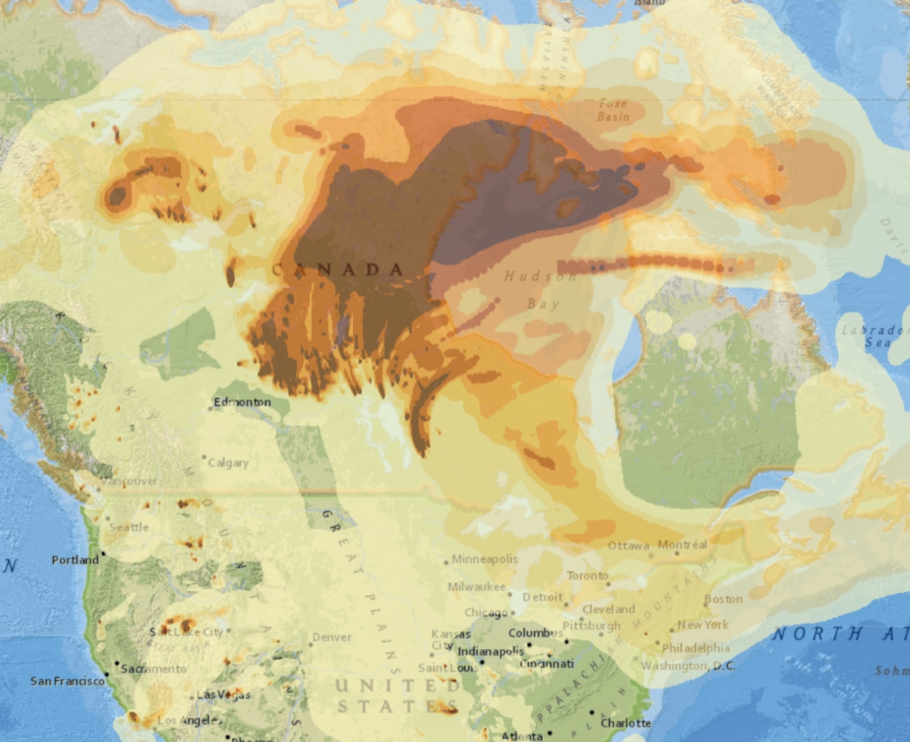 Canadian wildfire smoke pours into Upstate New York