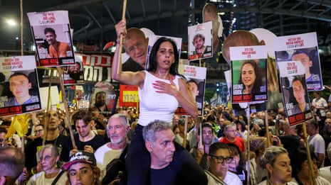 'We will pursue you everywhere': hostage families warn Netanyahu against Gaza offensive – video