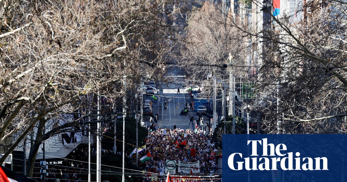 Victoria police criticised for Gaza protest tactics while thousands marched ‘freely’ in Sydney | Victorian politics