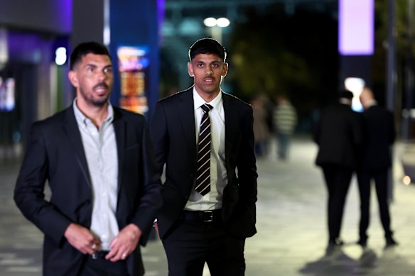 St Kilda’s $2 million man Nasiah Wanganeen-Milera (right).