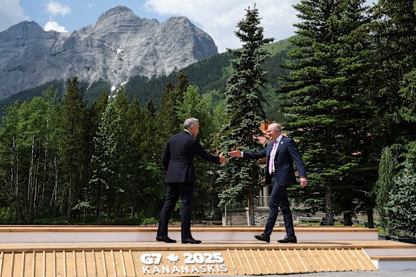 Carney and Prime Minister Anthony Albanese at the G7 Leaders’ Summit in Kananaskis, Canada, last month.