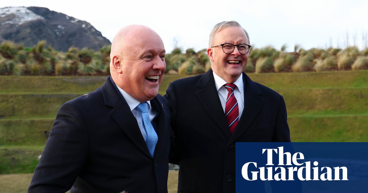 Cuddles, cuppas and chemistry: Albanese and Luxon downplay divisions in times of global turmoil | Australia news