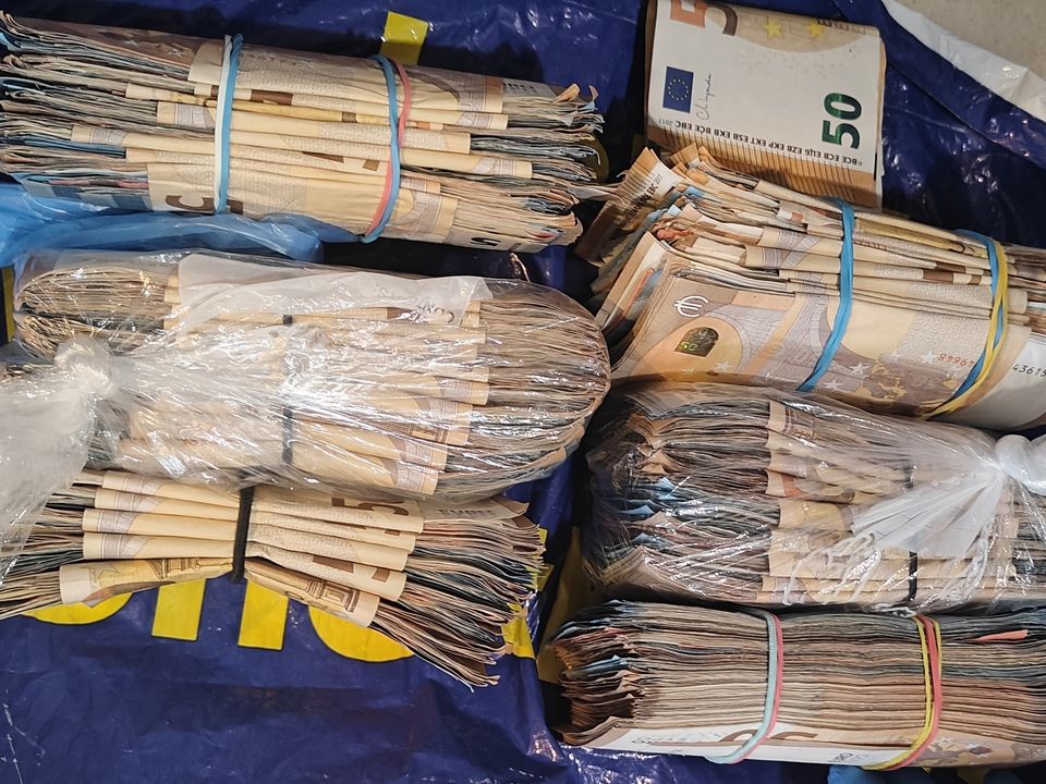 Some of the cash that was seized