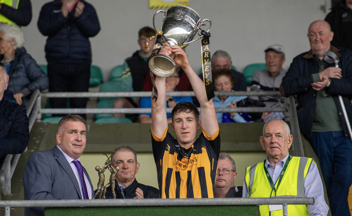 Abbeydorney Captain James O'Connor with the cup after his team won the final at Austin Stack Park. Picture: Domnick Walsh/Eye Focus LTD