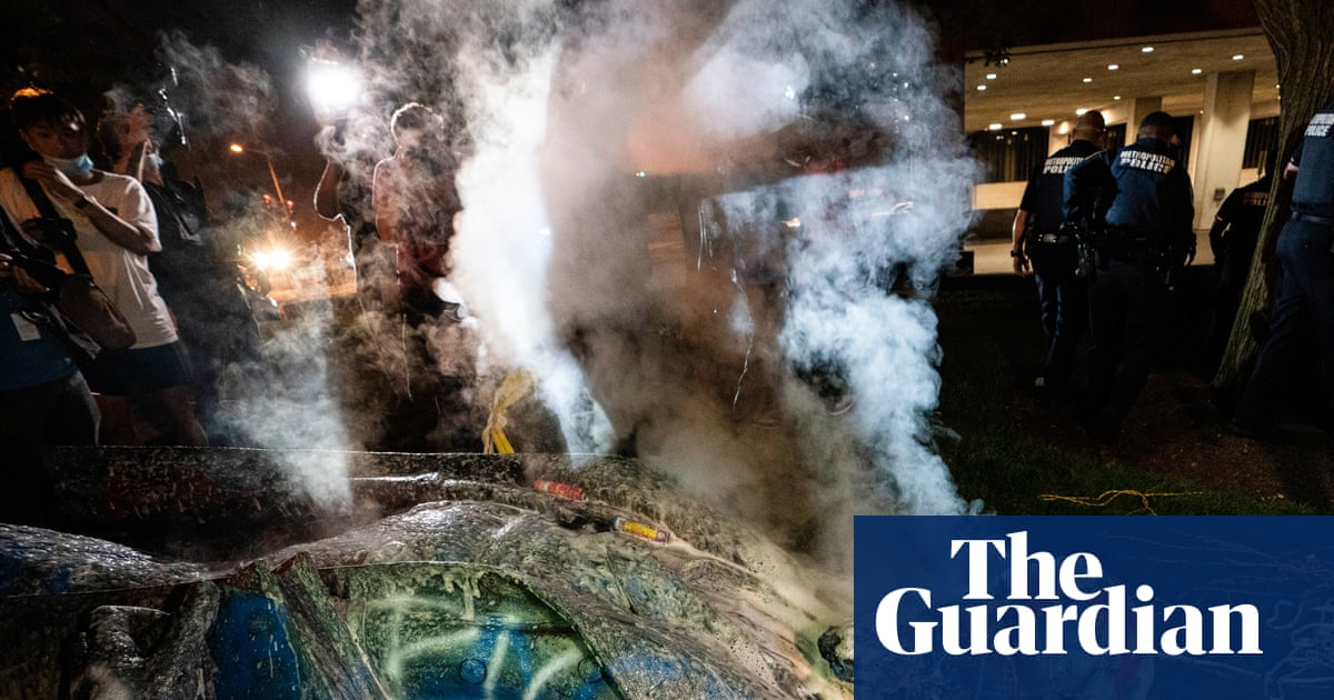 Trump administration to reinstall Confederate statue toppled in Black Lives Matter protests | US news