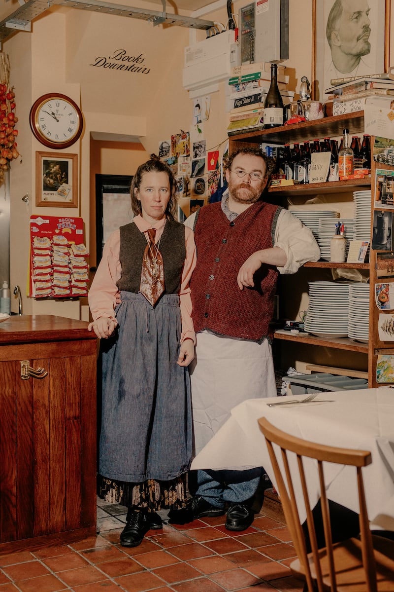 Lady Frances von Hofmannsthal and Hugh Corcoran. Photograph: Peter Flude/The New York Times