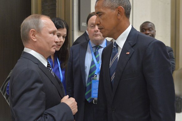 Vladimir Putin and Barack Obama in China in September 2016.