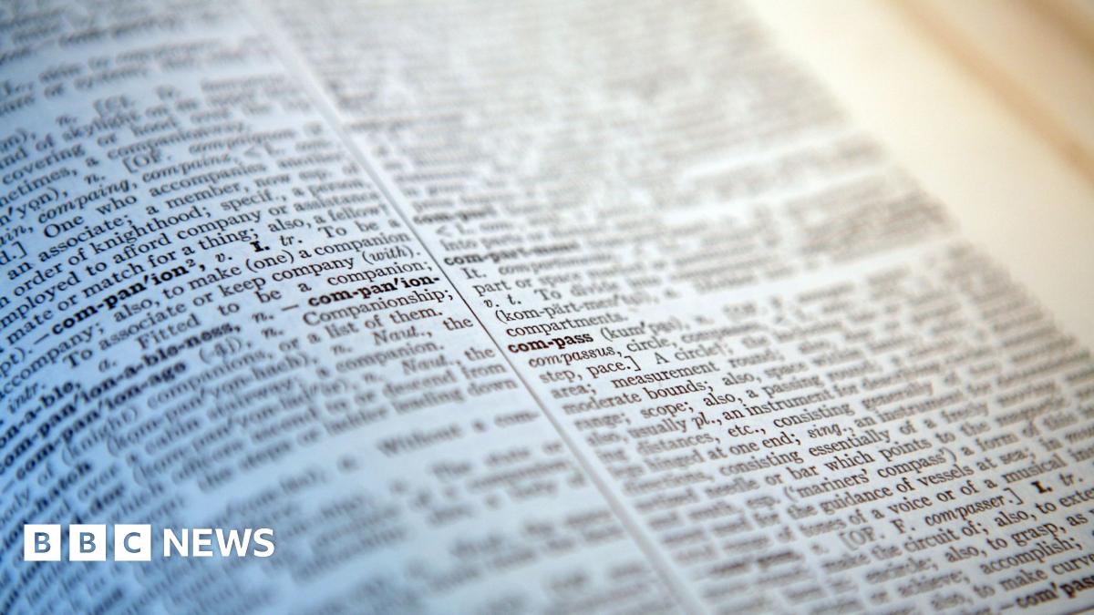 Closeup of a dictionary page