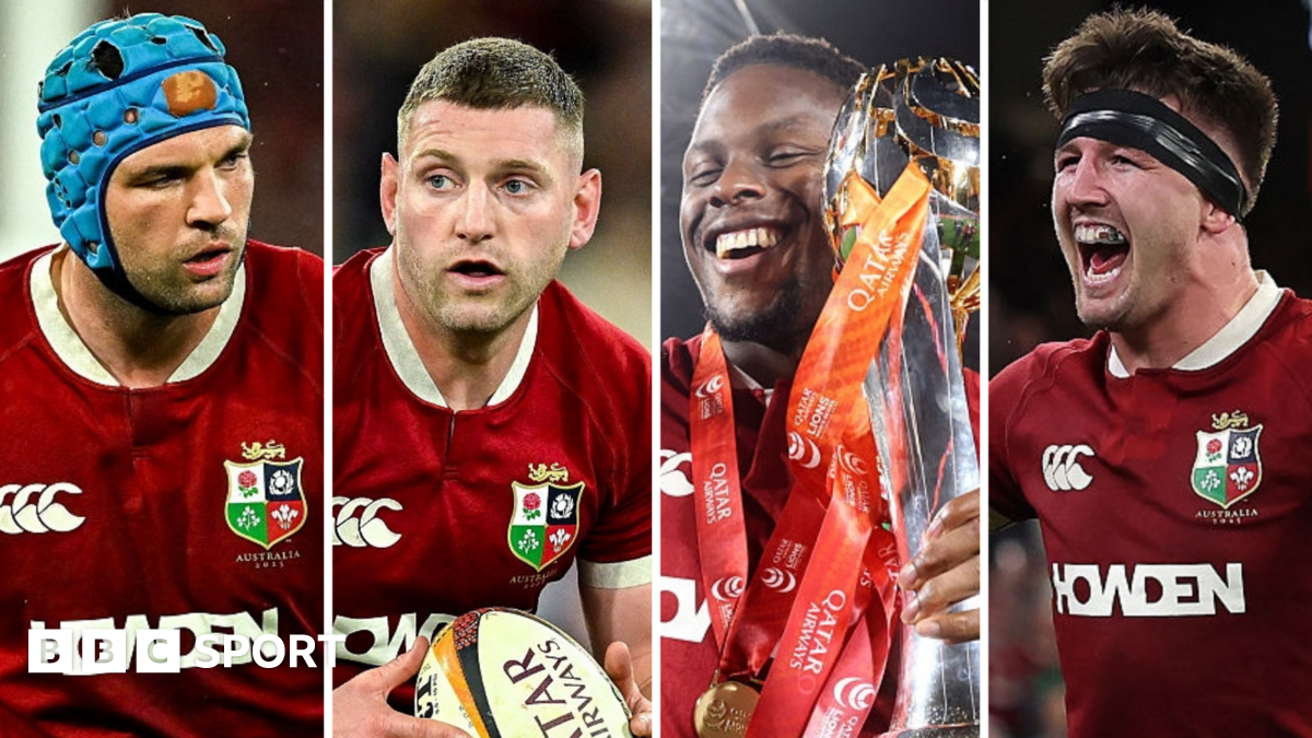 A split picture of Tadhg Beirne, Finn Russell, Maro Itoje and Tom Curry