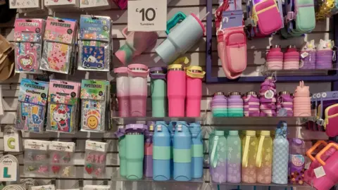 Grace Dean/BBC Stickers, water bottles and tumblers on sale at Claire's