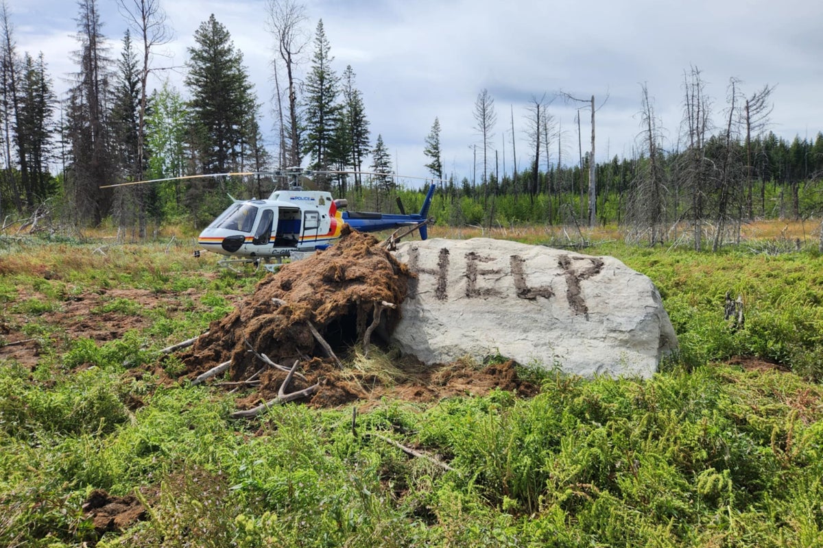 Man rescued from wilderness after carving ‘HELP’ into rock