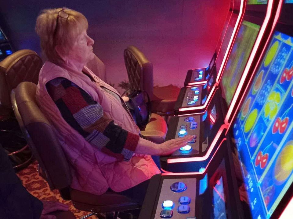 Christina pictured again recently in the same casino