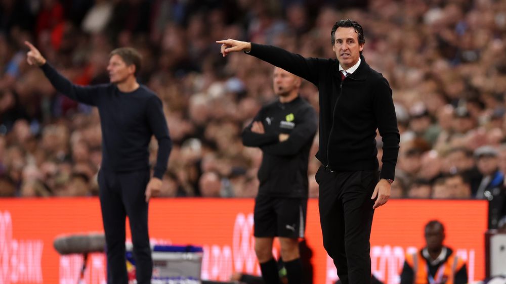 Unai Emery reacts to Crystal Palace - Aston Villa