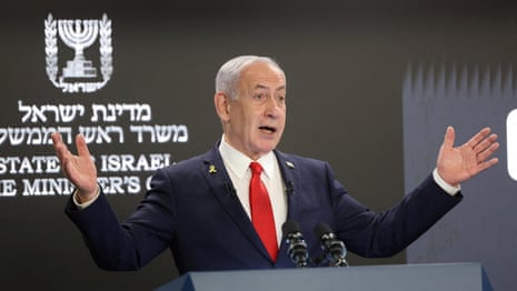 Netanyahu labels 'shameful' reports Australia plans to recognise Palestinian statehood – video