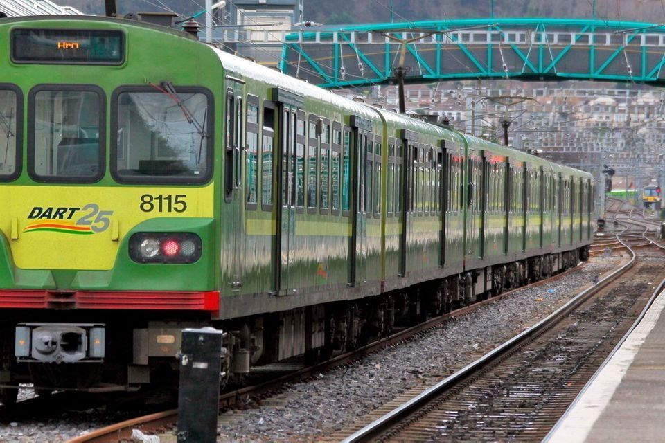 Stock image of the Dart in Dublin.