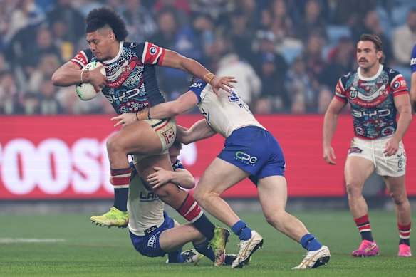 Roosters prop Naufahu Whyte.