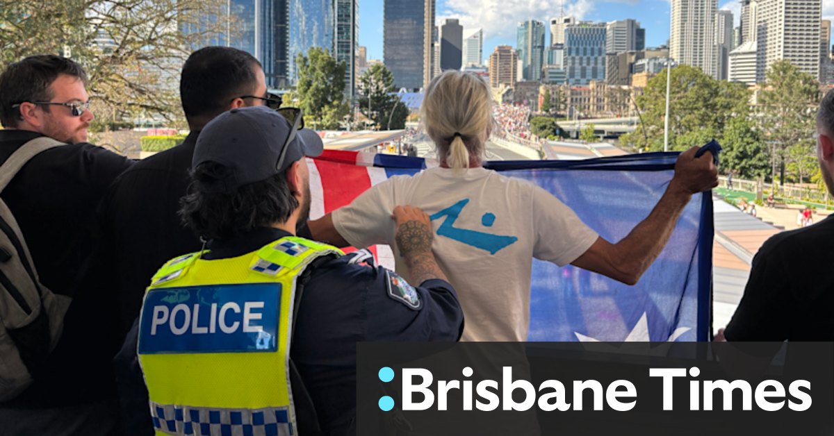The only person detained at Brisbane’s Palestine rally
