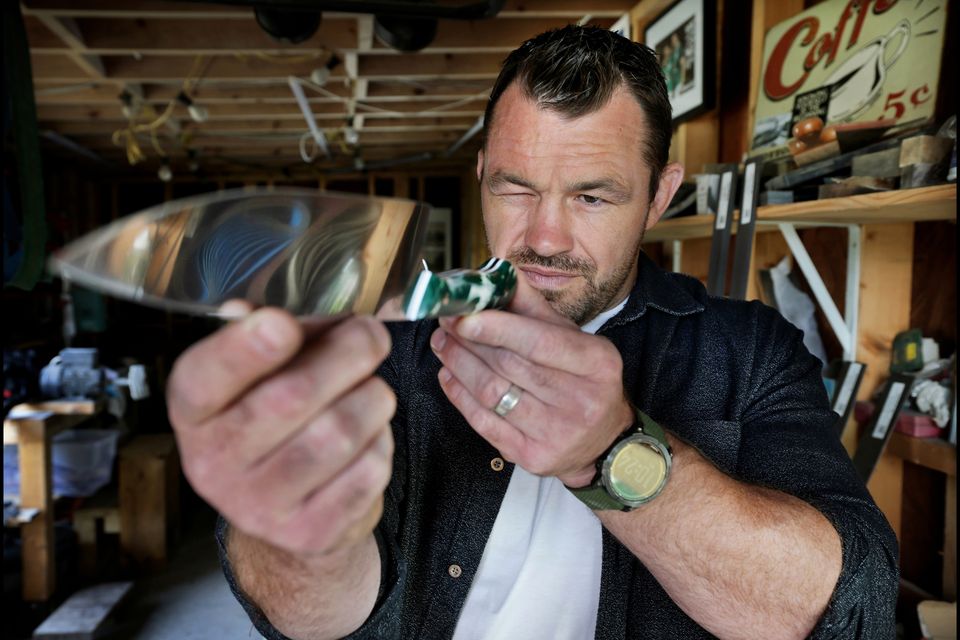 Former Irish international rugby player and knife-maker Cian Healy. Photo: Steve Humphreys