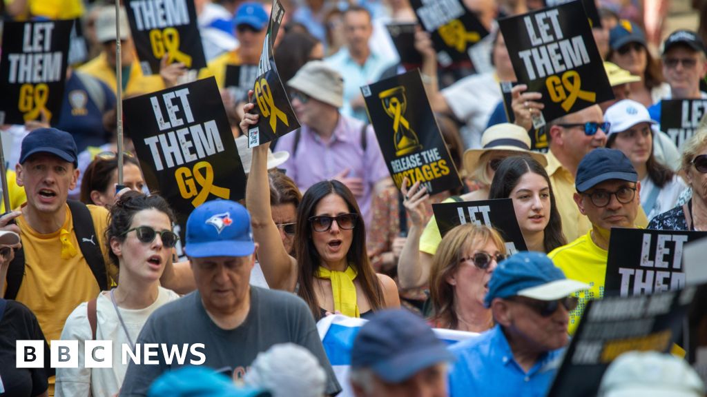 Hundreds march in London urging release of hostages held in Gaza