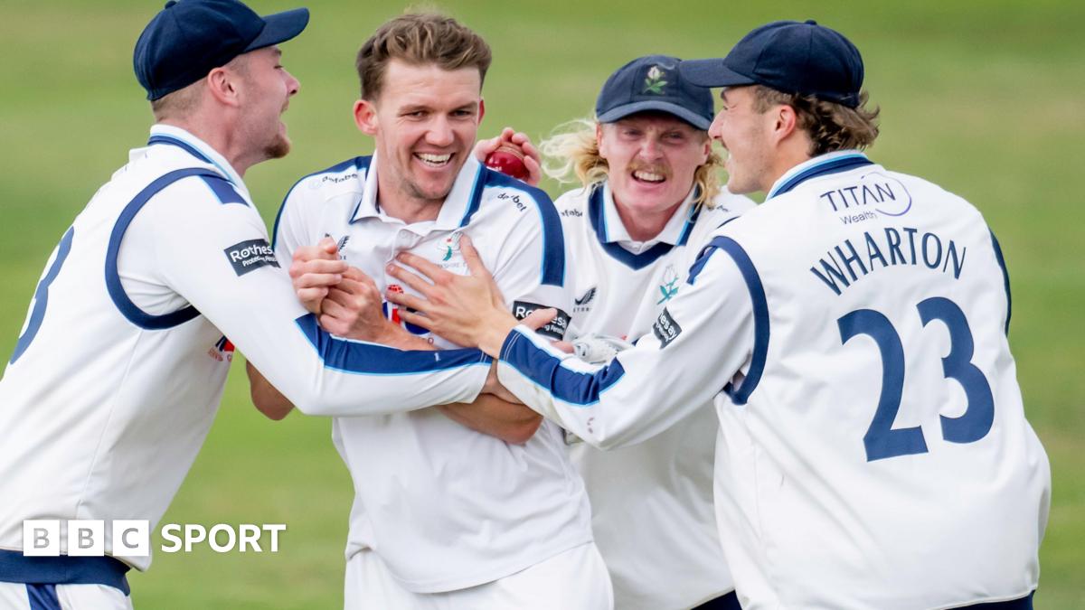 Yorkshire celebrate wicket