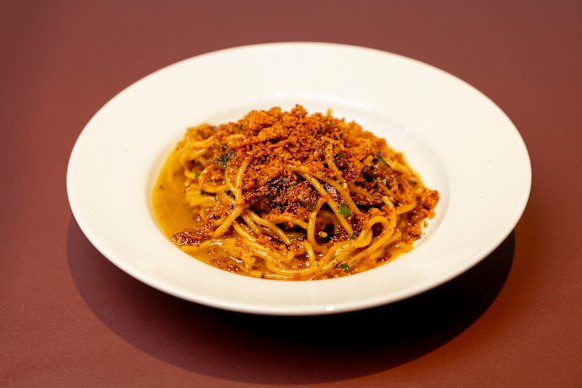 A.P. Bread & Wine’s left-over bread pasta. 