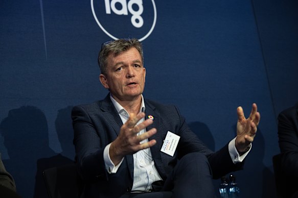 Andrew Colvin in his new job with the Australian Red Cross last month.