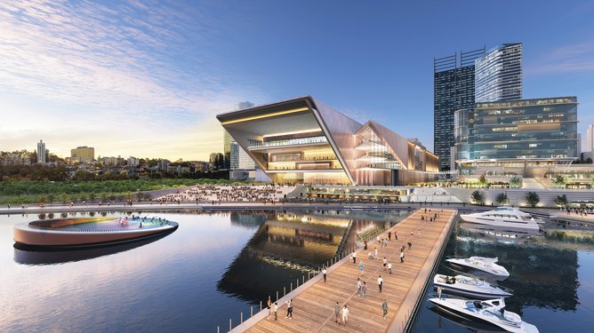 An artist’s impression of the redeveloped Perth Convention and Exhibition Centre.