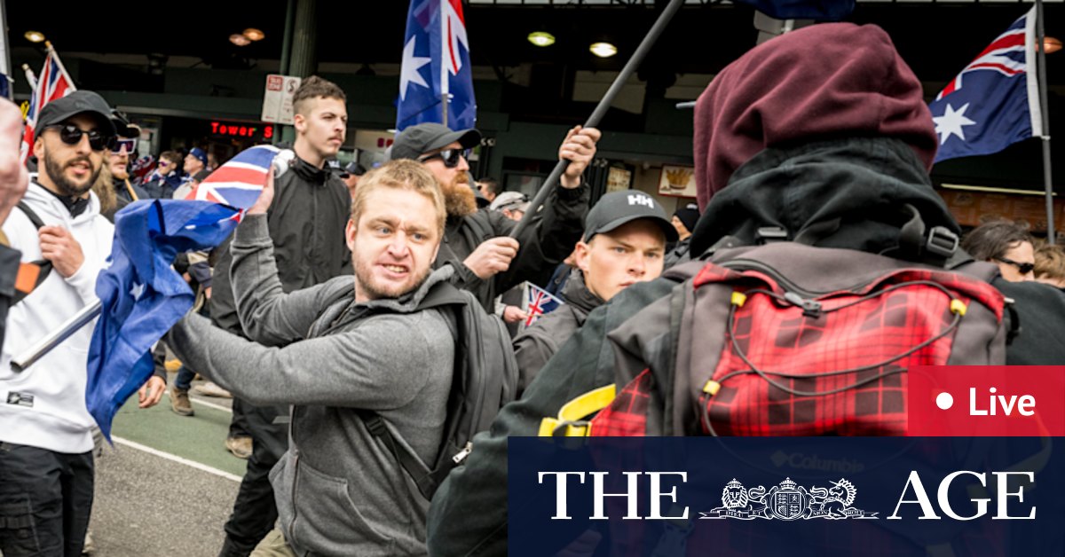 March for Australia Melbourne CBD begins; police prepare for violence