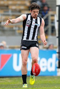 Ryan Pendlebury trains with Collingwood’s VFL side in 2016.