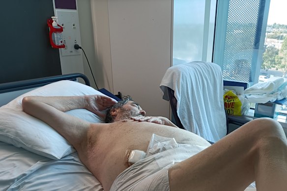 Terry LeRoy at Sunshine Hospital after a stroke, and then cancer, left him unable to speak or move in his final weeks.